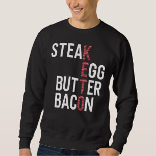 Moletom Ovos de bife Manteiga Bacon Keto Diet Ketogênico