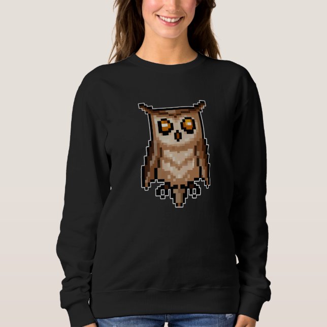 Moletom Owl Pixel Retro Gaming Style (Frente)