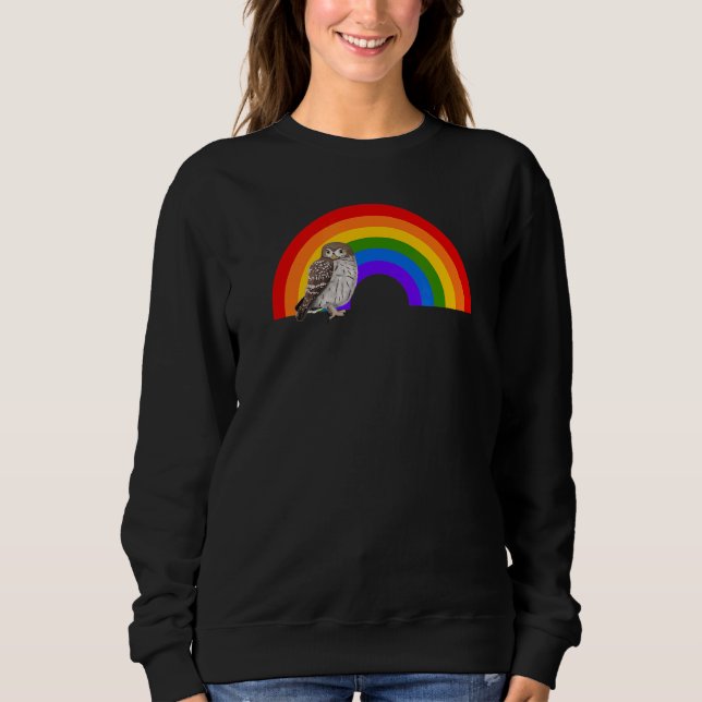 Moletom Owl Rainbow Bird Birdwatcher Animal Biologista (Frente)