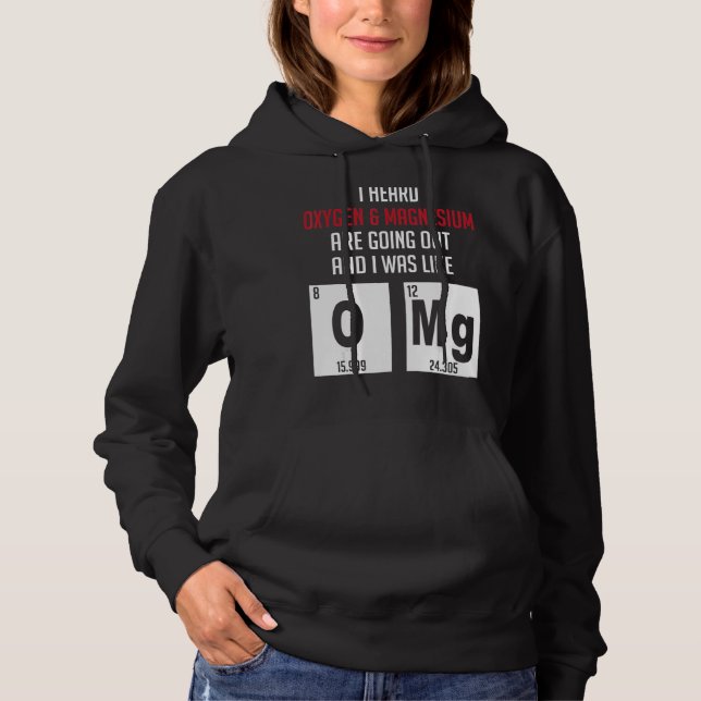Moletom Oxigênio E Química Do Nerd De Magnésio (Frente)