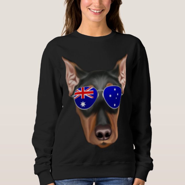 Moletom OZ Flag German Pinscher Dog Australia Pocket (Frente)
