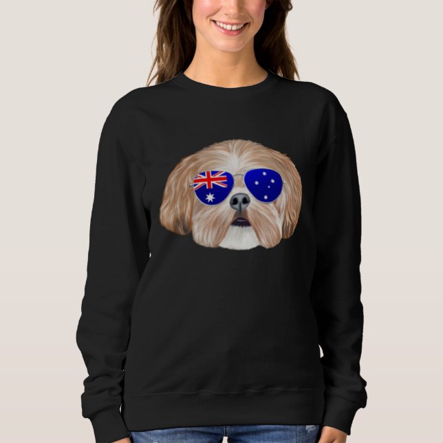 Moletom OZ Flag Shih Tzu Dog Australia Pocket (Frente)