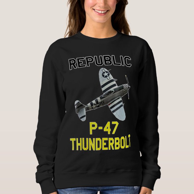 Moletom P 47 Thunderbolt O Histórico Do Avião Jug Ww2 (Frente)