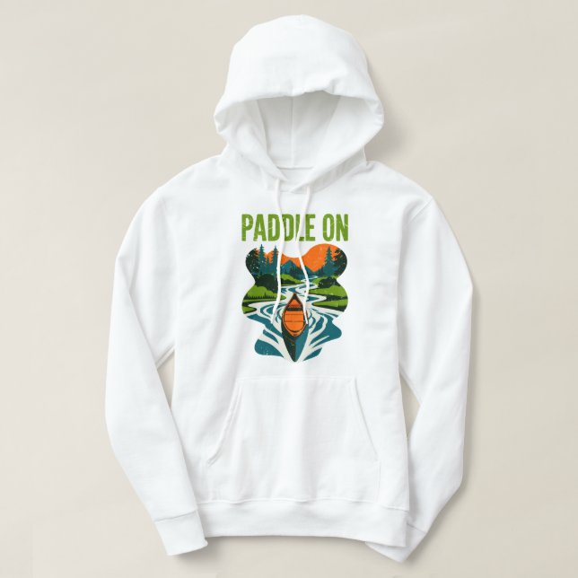 Moletom Paddle Em Canoé Adventure River Design (Frente do Design)