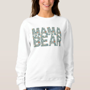 Moletom Padrão Aconchegante Floral Ditsy da Mamãe Urso
