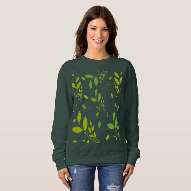 Moletom padrão das folhas (Frente Completa)