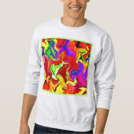 Moletom Padrão de Abstrações Vivas Coloridas