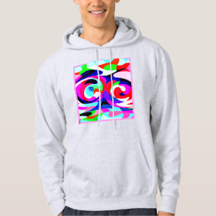 Moletom Padrão de Abstrações Vivas Coloridas