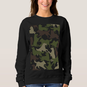 Moletom Padrão De Camuflagem De Cachorros Retriever Labrad