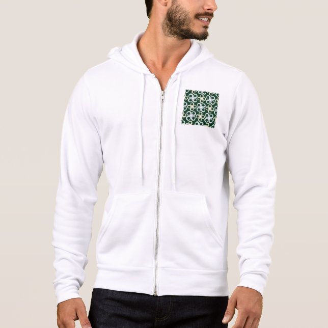 Moletom Padrão de Círculos Geométricos Retrô (Frente)