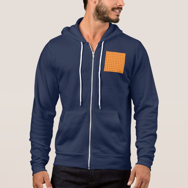 Moletom Padrão de Diamante de Combinação Laranja STaylor (Frente)
