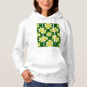 Moletom Padrão de Frangipani Amarelo