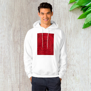 Moletom Padrão de tecnologia de placa de circuito vermelho