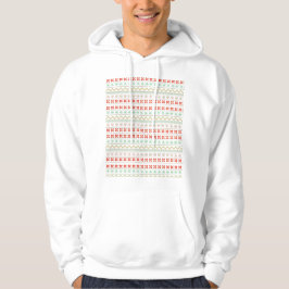 Moletom Padrão de tricô Pixel Verde-Amarelo-Vermelho