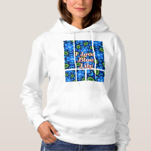Moletom Padrão Floral abstrato Azul