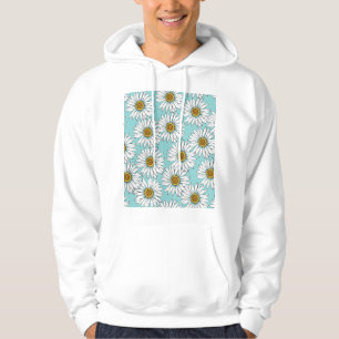 Moletom Padrão Floral da margarida azul