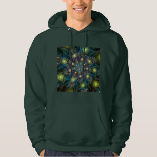 Moletom Padrão Fratural azul-roxo iluminado