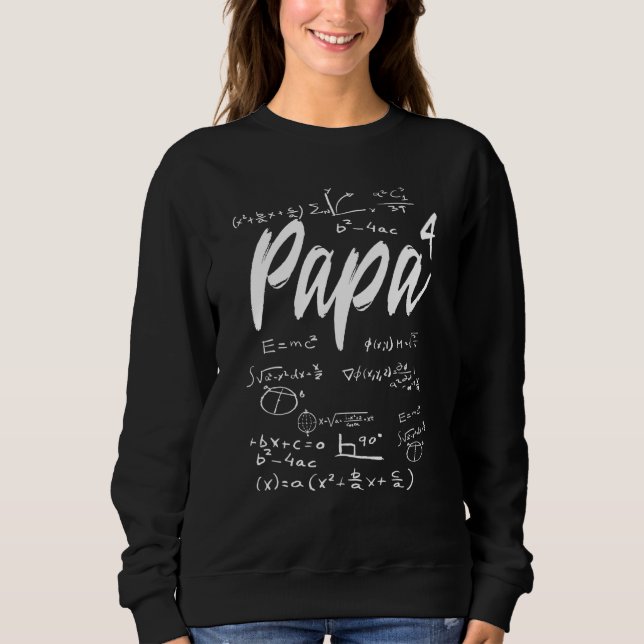 Moletom Padre Quadruple Papá High 4 Math Phy (Frente)