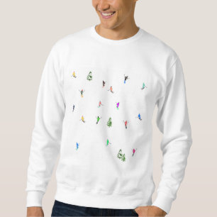 Moletom Padrões de esqui de esqui alpino no inverno