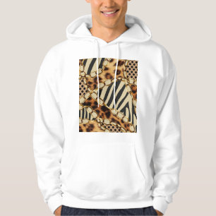 Moletom Padrões de Impressão de Animais Leopardo Sem Costu