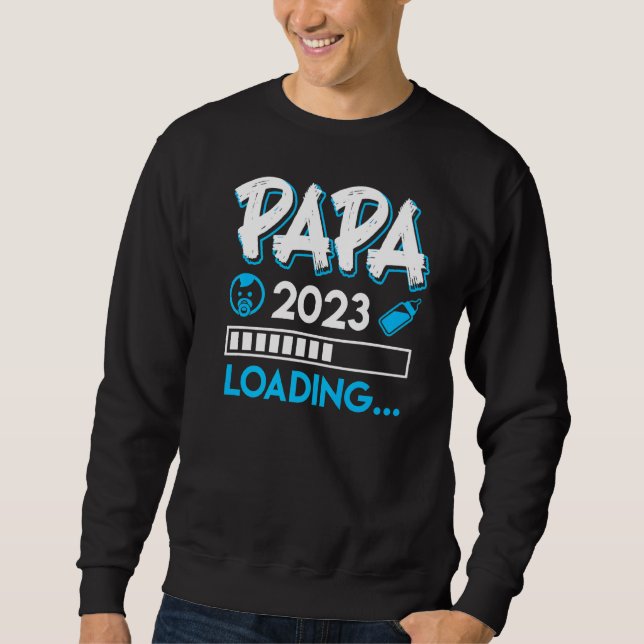 Moletom Pai 2023 Pai De Carregamento A Ser Pai 2023 2 (Frente)