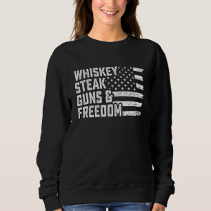 Moletom Pai Avô Bandeira Americana EUA Whisky Bife Armas F
