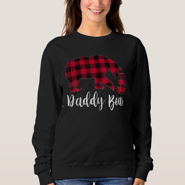 Moletom Pai Bear Pajama Red Buffalo Xadrez (Frente)