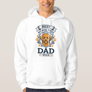 Moletom Pai Bichon Frise Para Sempre Impressões de Pata de