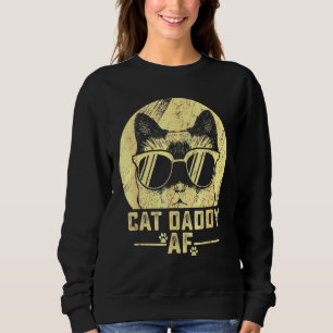 Moletom Pai Cat Af Óculos De Sol Vintage Retro