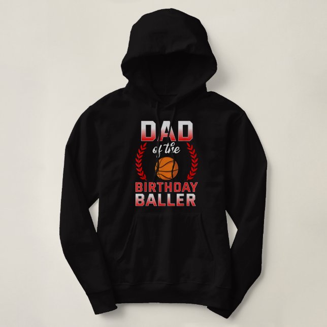 Moletom Pai Da Celebração De Besta De Basquete De Aniversá (Frente do Design)