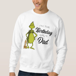 Moletom Pai da Menina de Aniversário Grinch Quadro-Negro