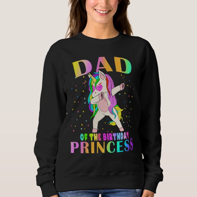 Moletom Pai Da Princesa De Aniversário A Dabbing Unico (Frente)