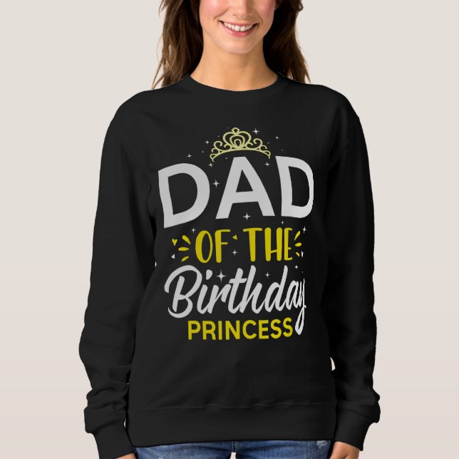 Moletom Pai Da Princesa de Aniversário Festa de aniversári (Frente)