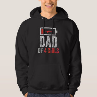 Moletom Pai De 4 Meninas Do Dia de os pais Filha Bi