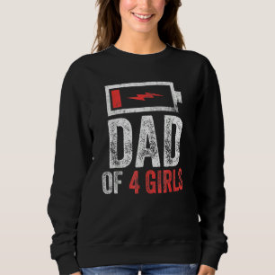 Moletom Pai De 4 Meninas Do Dia de os pais Filha Bi