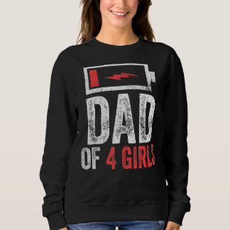 Moletom Pai De 4 Meninas Do Dia de os pais Filha Bi