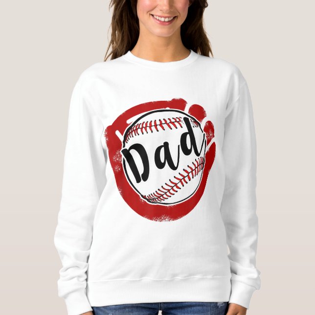 Moletom Pai de beisebol para a Mãe de Softball de Baseball (Frente)