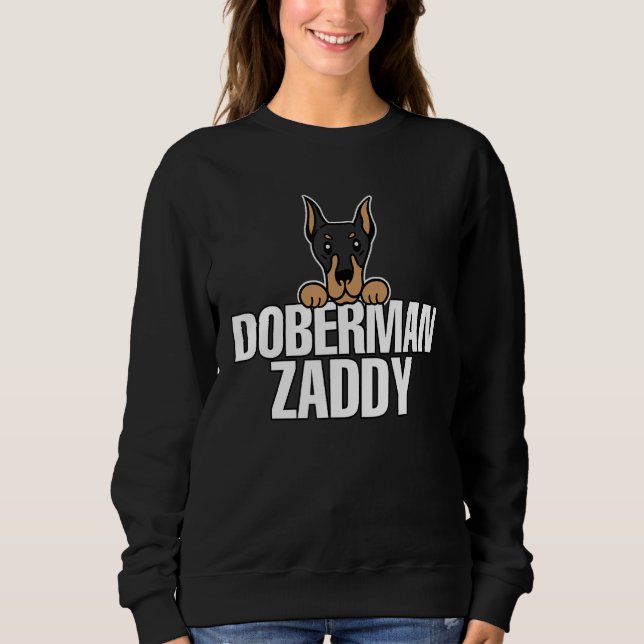 Moletom Pai de cachorro Doberman masculino design Zaddy (Frente)