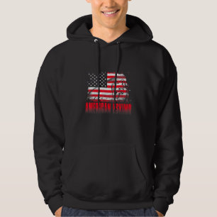 Moletom Pai de Cão de Bandeira Americano Eskimo-Americano