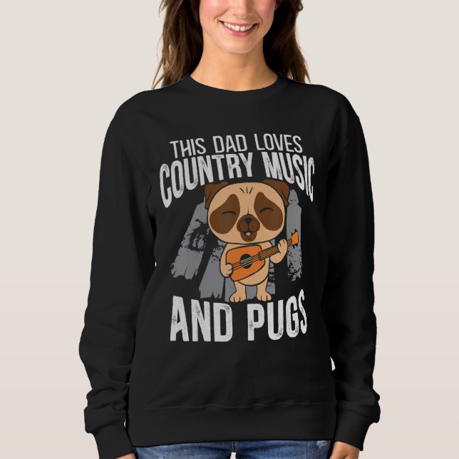 Moletom Pai de cão Pug Pai Cachorro Proprietário (Frente)