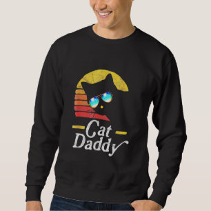 Moletom Pai de Cat Vintage 80s Cat Retro Óculos de sol Dis