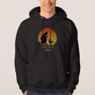 Moletom Pai de frango Vintage Retro Sunset Chicken Farmer