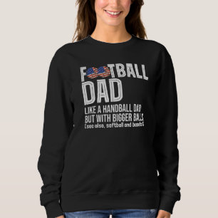 Moletom Pai De Futebol Como Um Pai De Andebol, Mas Com Um