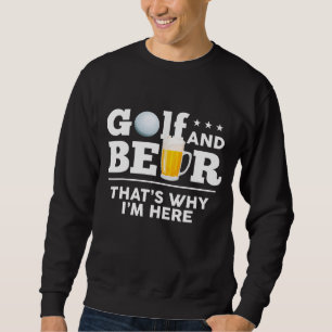 Moletom Pai de golfe e de cerveja Bebendo engraçada