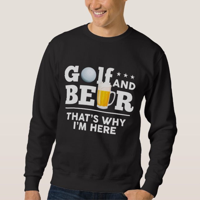 Moletom Pai de golfe e de cerveja Bebendo engraçada (Frente)