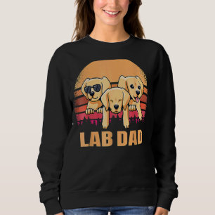 Moletom Pai de laboratório Retrato de Cão Vintado Amarelo 