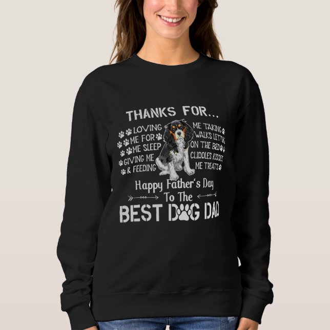 Moletom Pai de Mens Padre Cavalier King Charles Spaniel (Frente)