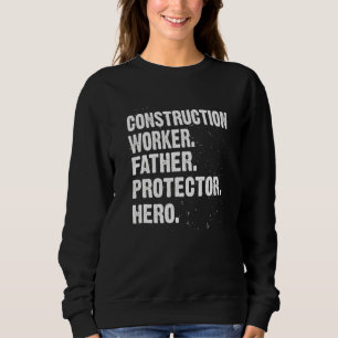 Moletom Pai de Proteção Hero do Trabalhador de Construção