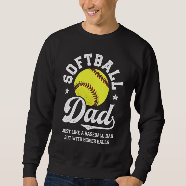 Moletom Pai De Softball Como O Baseball Mas Com Bolas Maio (Frente)