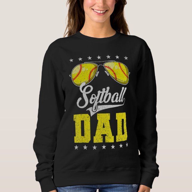 Moletom Pai De Softball Pai Ortoado Do Jogador De Softball (Frente)